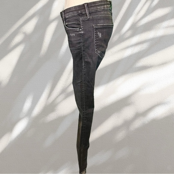 MOTHER Denim ‘The Looker’ Distressed Skinny Jeans in “Destroyed Ride” Gray Sz 26 - Picture 6 of 16